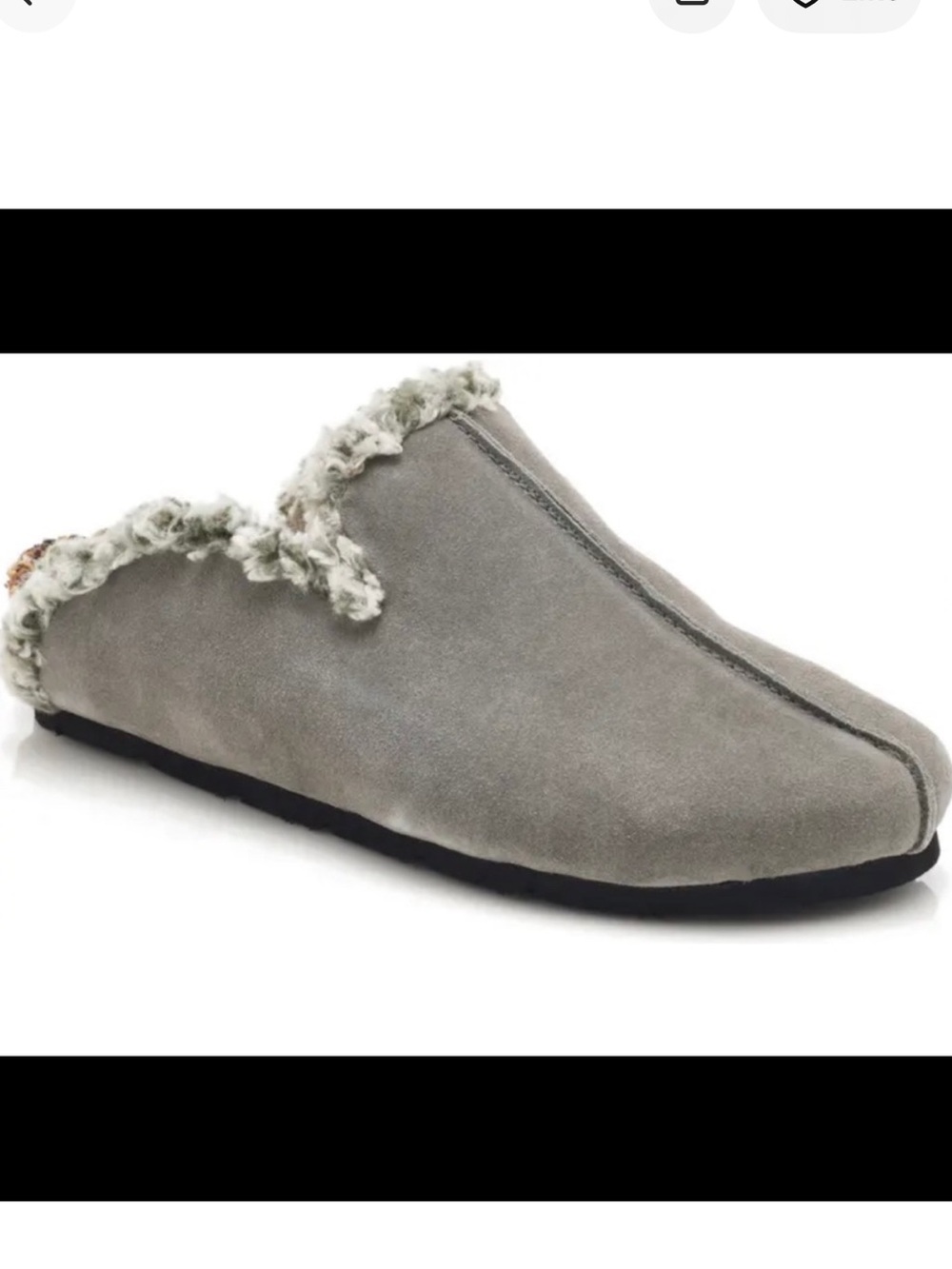 Free People Damon Gray Faux fur Shearling Mule size 8